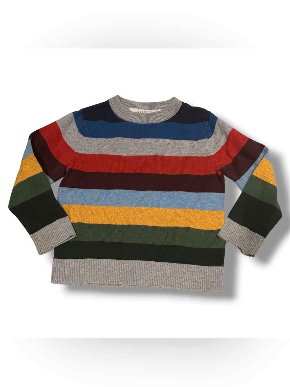 EUC H&M Kids Multicolor Striped Knit Sweater (1.5-3 Yrs)